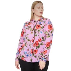 NWT Junarose Women’s grace printed blouse pink floral blouse, Sz 18
